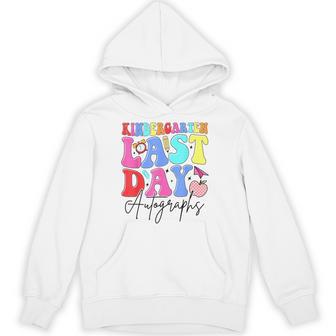 Kindergarten Last Day Autographs Teachers Kids Graduation Hoodie - Thegiftio UK
