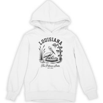 Louisiana Pelican State Swamp And Wildlife Vintage Hoodie - Thegiftio UK