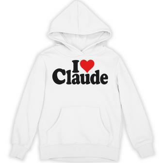 I Love Heart Claude Namee On A パーカー - Kawaiitshirt