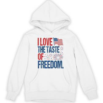 I Love The Taste Of Freedom Couples Matching 4Th Of July Hoodie - Thegiftio UK