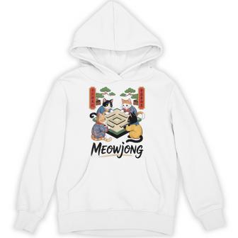 Meowjong Cat Mahjong Anime Kawaii Cats Hoodie - Thegiftio UK