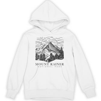 Mount Rainier Washington Mountain Mt Climbing Summit Hiking Hoodie - Monsterry