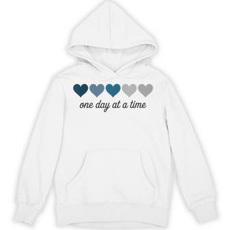 One Day At A Time Motivational Heart Hoodie - Thegiftio UK