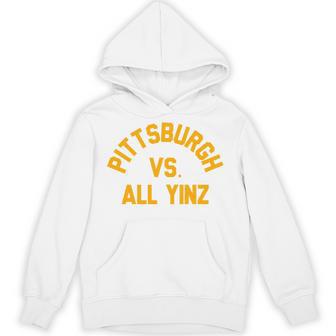 Pittsburgh Vs All Yinz Super Sports Fan Comfort Colors Crop Top Hoodie - Thegiftio UK