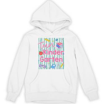Preppy Team Kindergarten Back To School Teachers Students Hoodie - Thegiftio UK