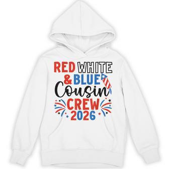 Red White & Blue Patriotic Cousin Crew 4Th Of July Family Hoodie - Monsterry