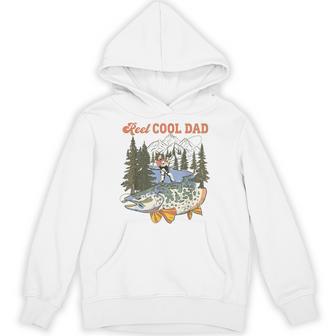 Reel Cool Dad Fishing New Dad Life Happy Father's Day Papa Hoodie - Thegiftio UK