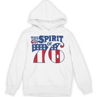 Retro The Spirit Of 76 Usa American Flag Fourth Of July Hoodie - Thegiftio UK