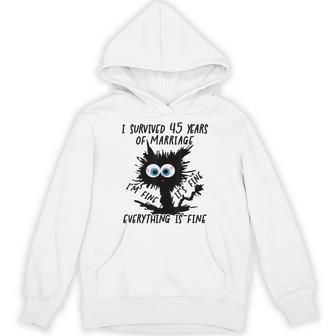 Sapphire Wedding I Survived 45 Years Of Marriage Hoodie - Thegiftio UK
