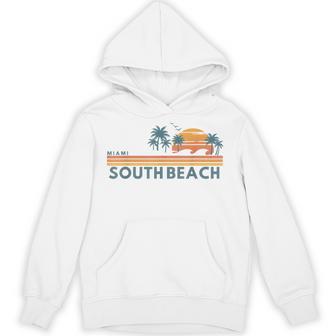 South Beach Miami Summer Vacation Vintage 70'S Hoodie - Thegiftio UK
