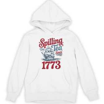 Spilling The Tea Since 1773 – Usa Patriotic Style Hoodie - Thegiftio UK