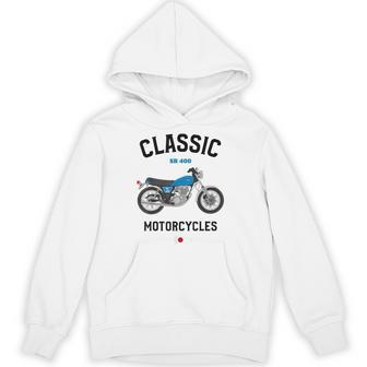 Sr 400 ブルー クラシックバイク モーターサイクリスト オートバイ パーカー - Kawaiitshirt