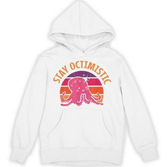 Stay Octimistic オクトパス 頭足類 イカ メンズ レディース パーカー - Kawaiitshirt