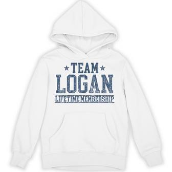 Team Logan Lifetime Member Personalized Surname Last Name Hoodie - Monsterry