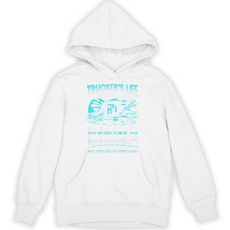 Trucker's Life 面白いトラック運転手トラックバックサイド パーカー - Kawaiitshirt