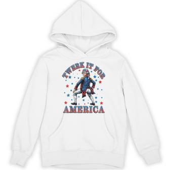 Twerk It For America Patriotic Adult Humor 4Th Of July Hoodie - Thegiftio UK