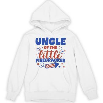 Uncle Of The Little Firecracker Fourth Of July Birthday Hoodie - Thegiftio UK