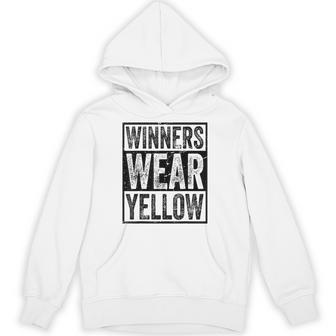 Winners Wear Yellow Color Team Sports Spirit Game Camp Hoodie - Monsterry