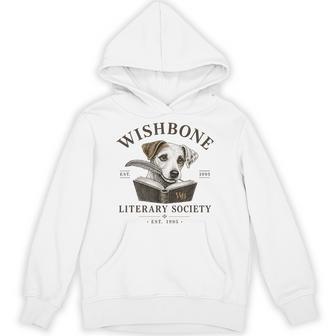 Wishbone Literary Society Vintage Book Lover Dog Hoodie - Thegiftio UK