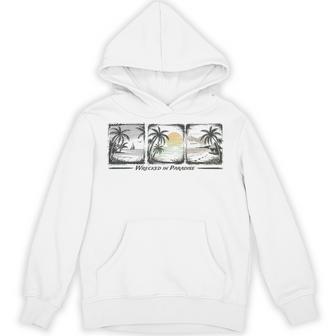 Wrecked In Paradise Islands Sailing Palm Trees Hoodie - Thegiftio UK