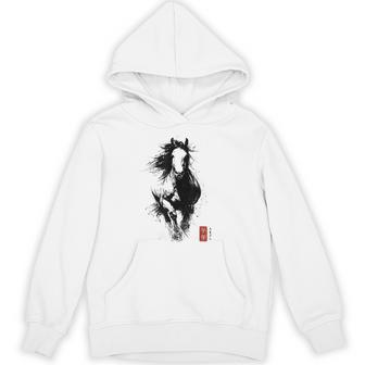 うま年 干支 筆文字 馬 書道 和風 漢字 伝統 パーカー - Kawaiitshirt