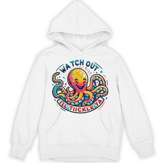 かわいいオクトパス 気をつけてくすぐる おもしろい パーカー - Kawaiitshirt