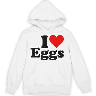 アイラブエッグアイハートエッグ パーカー - Kawaiitshirt