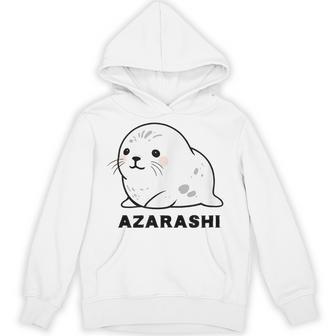 アザラシ 海豹 かわいい おもしろ シンプル イラスト アザラシ好き 手書き Azarashi ローマ字 パーカー - Kawaiitshirt