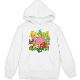 アロハシャツ ハワイアン フラミンゴ キッズ ティーン ガールズ 幼児 パーカー - Kawaiitshirt