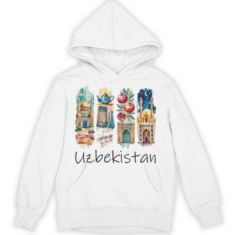 ウズベキスタン ブラシストローク ウズベキスタン 休暇のお土産 ウズベキスタン パーカー - Kawaiitshirt