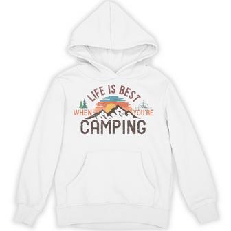 キャンプ おもしろ 楽しい 登山 キャンプしているときが人生最高 パーカー - Kawaiitshirt
