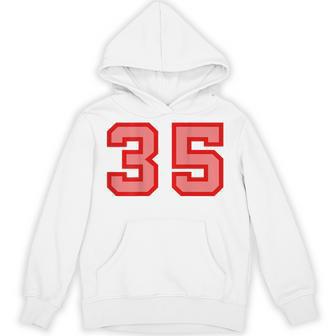 クールなレトロなレタリングジャージバックナンバー35 Thirtyfive パーカー - Kawaiitshirt