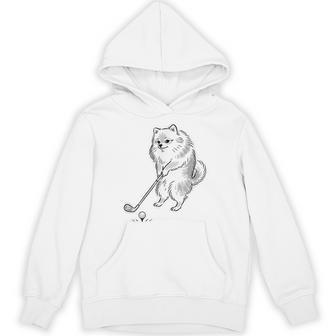 ゴルフ ポメラニアン グッズ おもしろ 犬 面白い 笑える 和風 パーカー - Kawaiitshirt