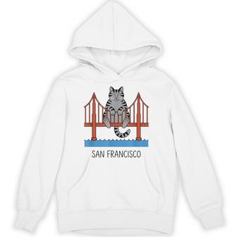 サンフランシスコ キャット ゴールデンゲートブリッジ 本 恋人 パーカー - Kawaiitshirt