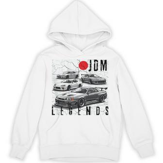 バックプリント ディストレス Jdm レジェンド レースカー 日本国旗 ギフト パーカー - Kawaiitshirt