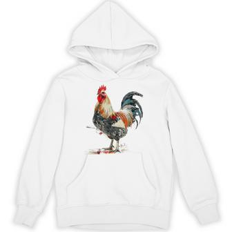 ニワトリ 動物 カラフル 動物園 絵画 イラスト ニワトリ パーカー - Kawaiitshirt