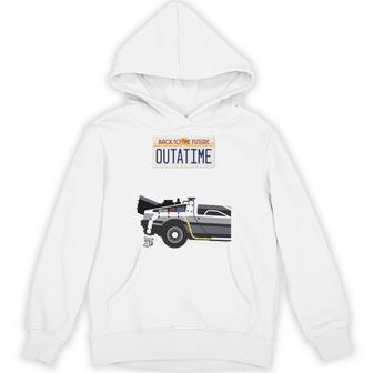 バック・トゥ・ザ・フューチャー Outatime ナンバープレート 長袖tシャツ パーカー - Kawaiitshirt