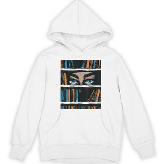 ブックガールアートアイズグラフィック パーカー - Kawaiitshirt