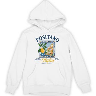 ポジターノ イタリア アマルフィ海岸 レトロ レモン 夏 バイブ グラフィック パーカー - Kawaiitshirt