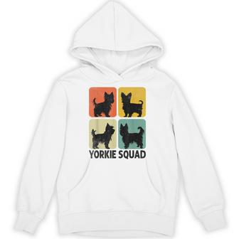 レトロ シルホーエット ヨーキー スクワッド ヨークシャーテリア ヨーキー 犬 パーカー - Kawaiitshirt