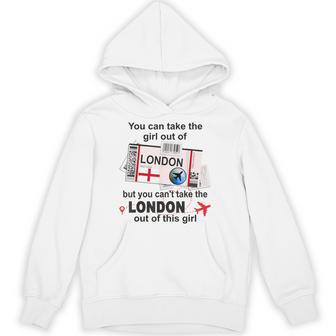 ロンドンガール ロンドン搭乗券 ロンドン パーカー - Kawaiitshirt