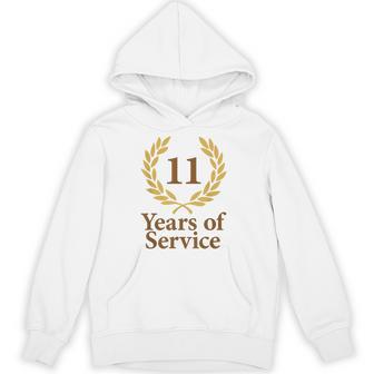 勤務11年 おもしろ11周年記念 ジュビリー パーカー - Kawaiitshirt