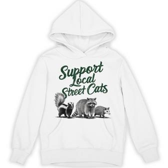 地元のストリートキャットをサポート アライグマ スカンク ポッサム パーカー - Kawaiitshirt