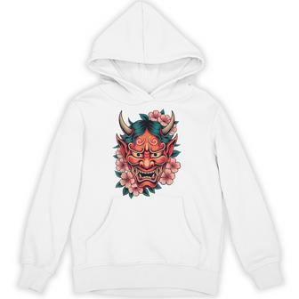 日本の鬼妖怪 悪魔 桜 般若鬼 おに面 パーカー - Kawaiitshirt