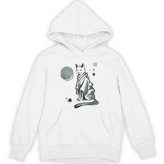 猫 和 着物 日本 伝統 ママ パパ キッズ パーカー - Kawaiitshirt