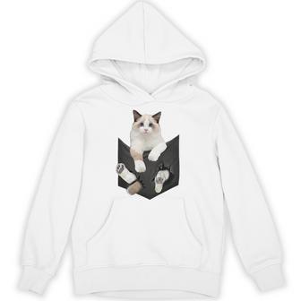 猫好き ラグドール 猫 ポケット入り パーカー - Kawaiitshirt