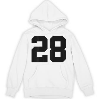 番号28 背面 スポーツチームジャージ番号 パーカー - Kawaiitshirt