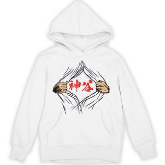 神谷 苗字 面白いtシャツ 胸 名前 おもしろ グッズ 服 筆文字 文字 入り 面白い ネタ メンズ パーカー - Kawaiitshirt