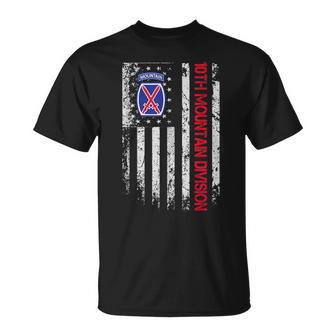 10Th Mountain Division Veteran Vintage Usa Flag Veterans Day T-Shirt - Thegiftio UK