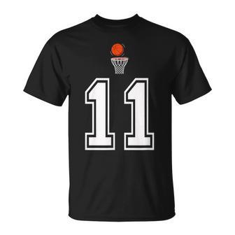 11 番 バスケットボールスタイル ヴィンテージホワイト Tシャツ - Kawaiitshirt
